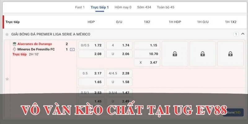 Vô vàn các kèo chất tại United Gaming EV88